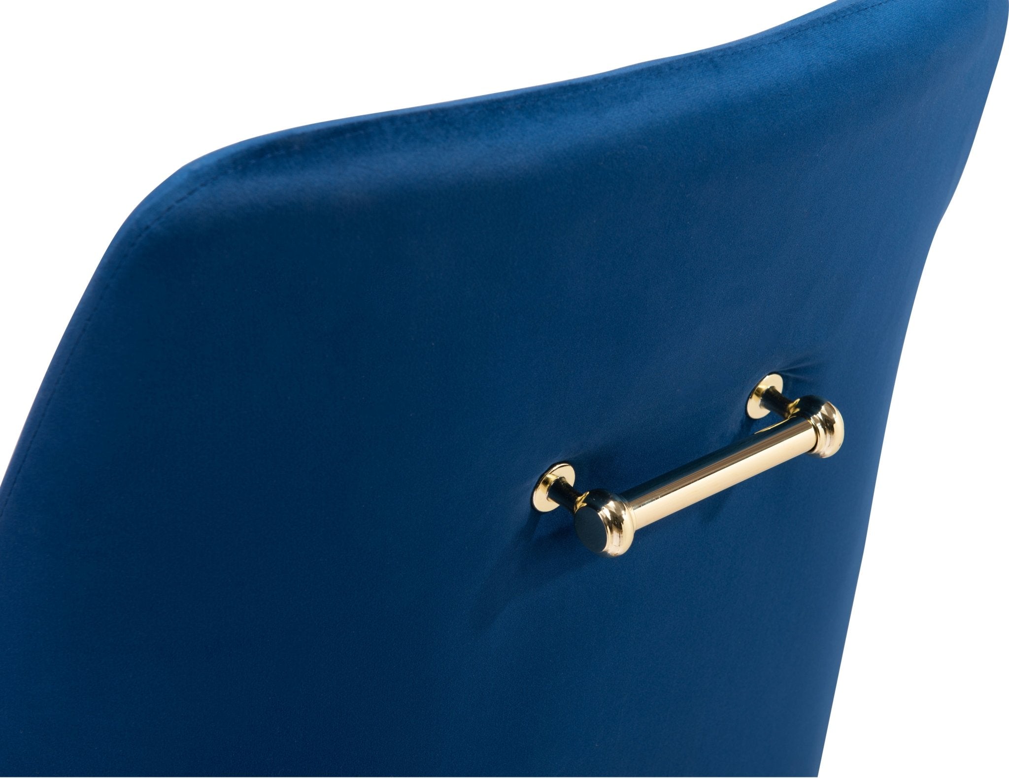 Madelaine Office Chair Navy Blue & Gold - Cozy Roots Decor