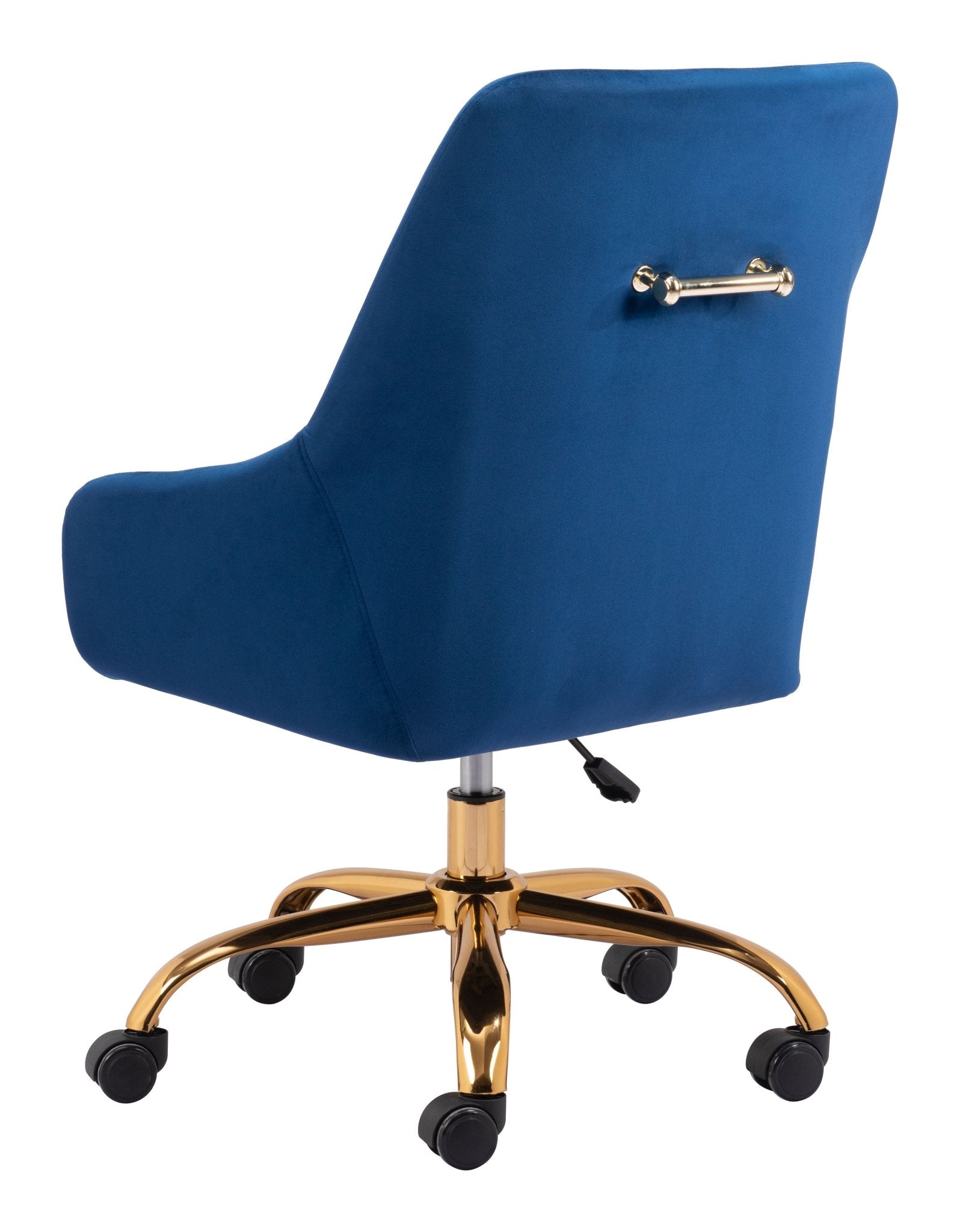Madelaine Office Chair Navy Blue & Gold - Cozy Roots Decor