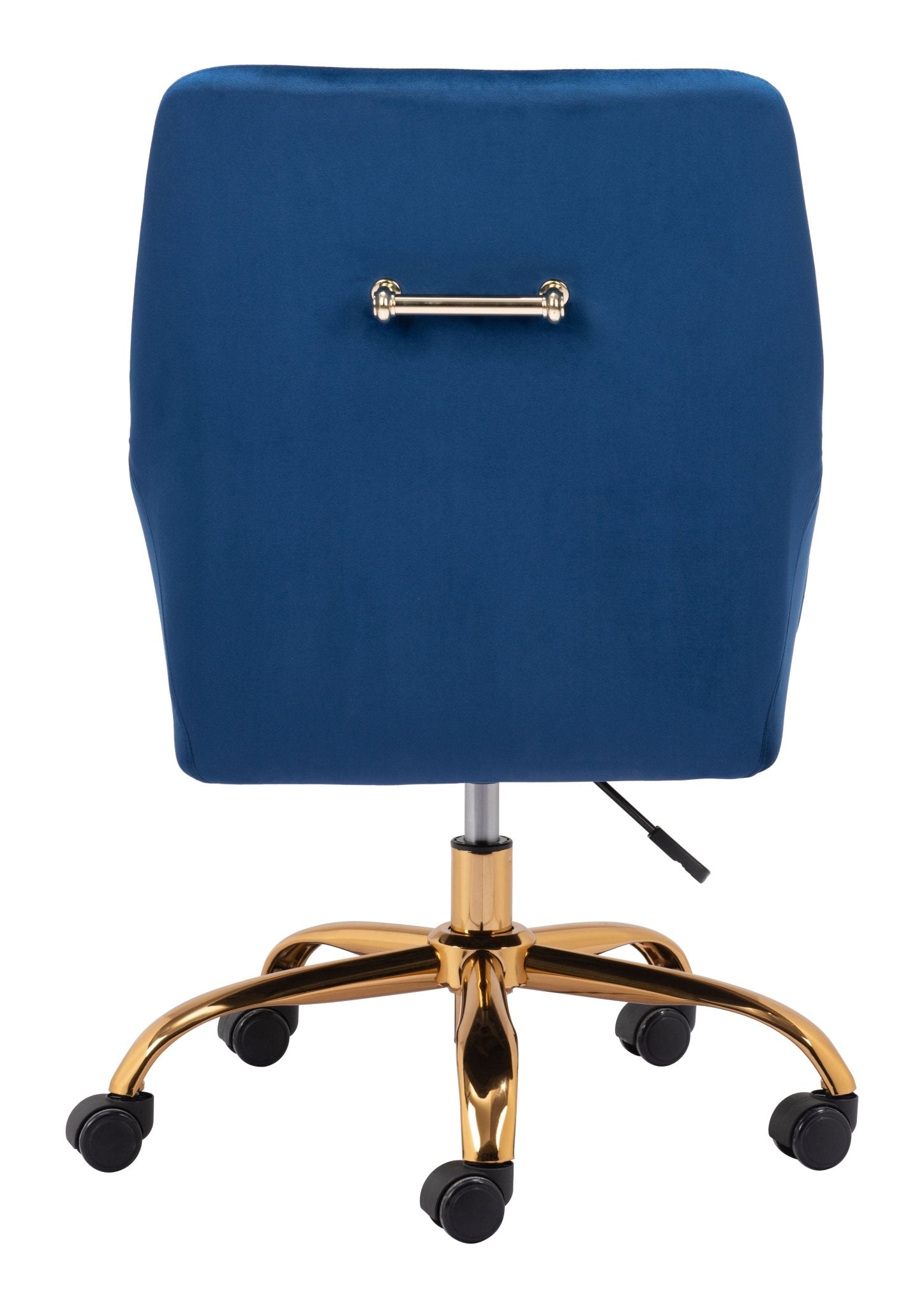 Madelaine Office Chair Navy Blue & Gold - Cozy Roots Decor