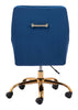 Madelaine Office Chair Navy Blue & Gold - Cozy Roots Decor