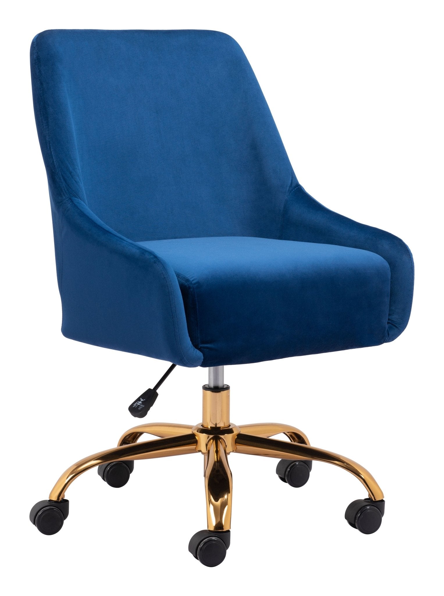 Madelaine Office Chair Navy Blue & Gold - Cozy Roots Decor