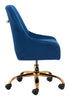 Madelaine Office Chair Navy Blue & Gold - Cozy Roots Decor