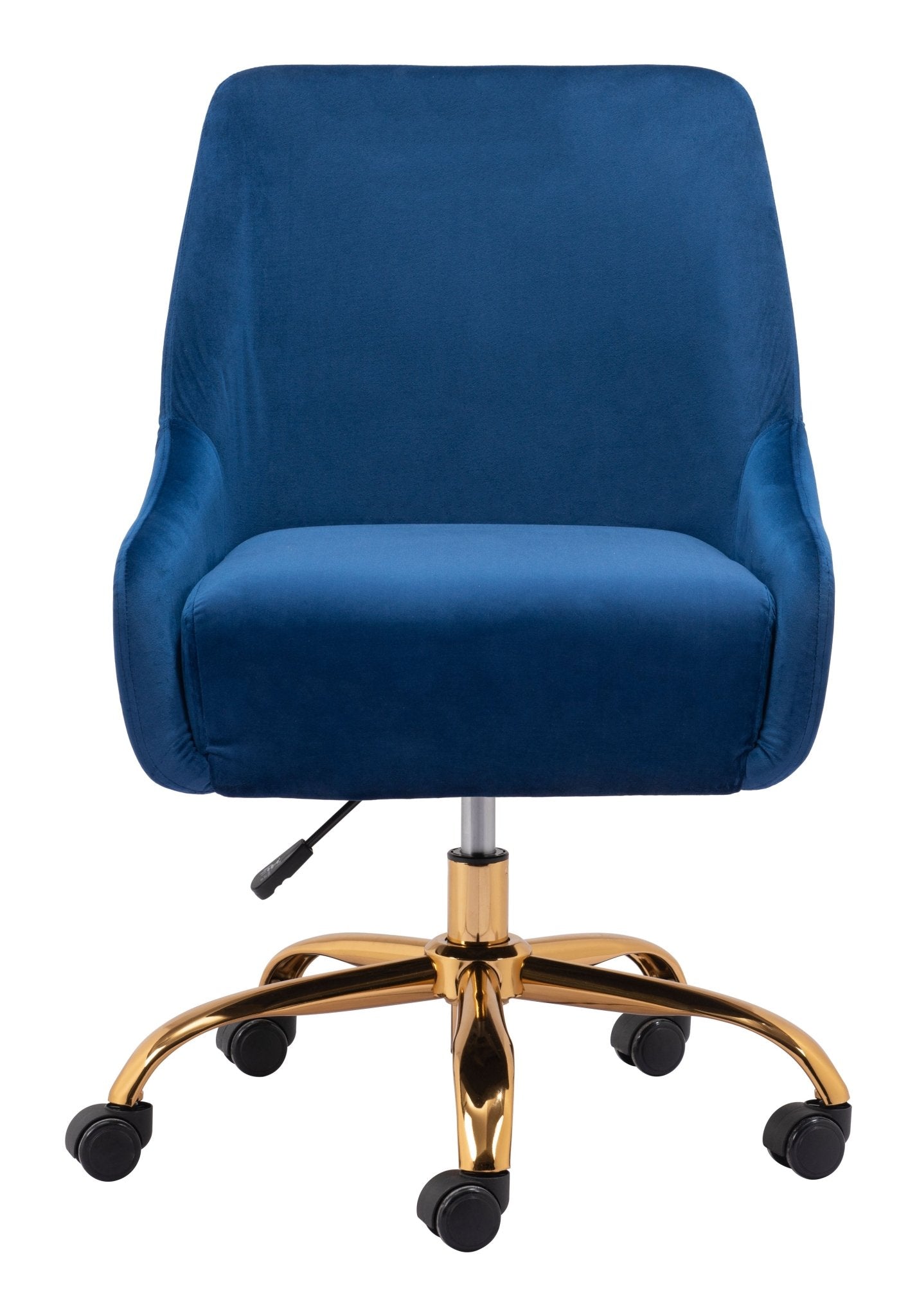 Madelaine Office Chair Navy Blue & Gold - Cozy Roots Decor