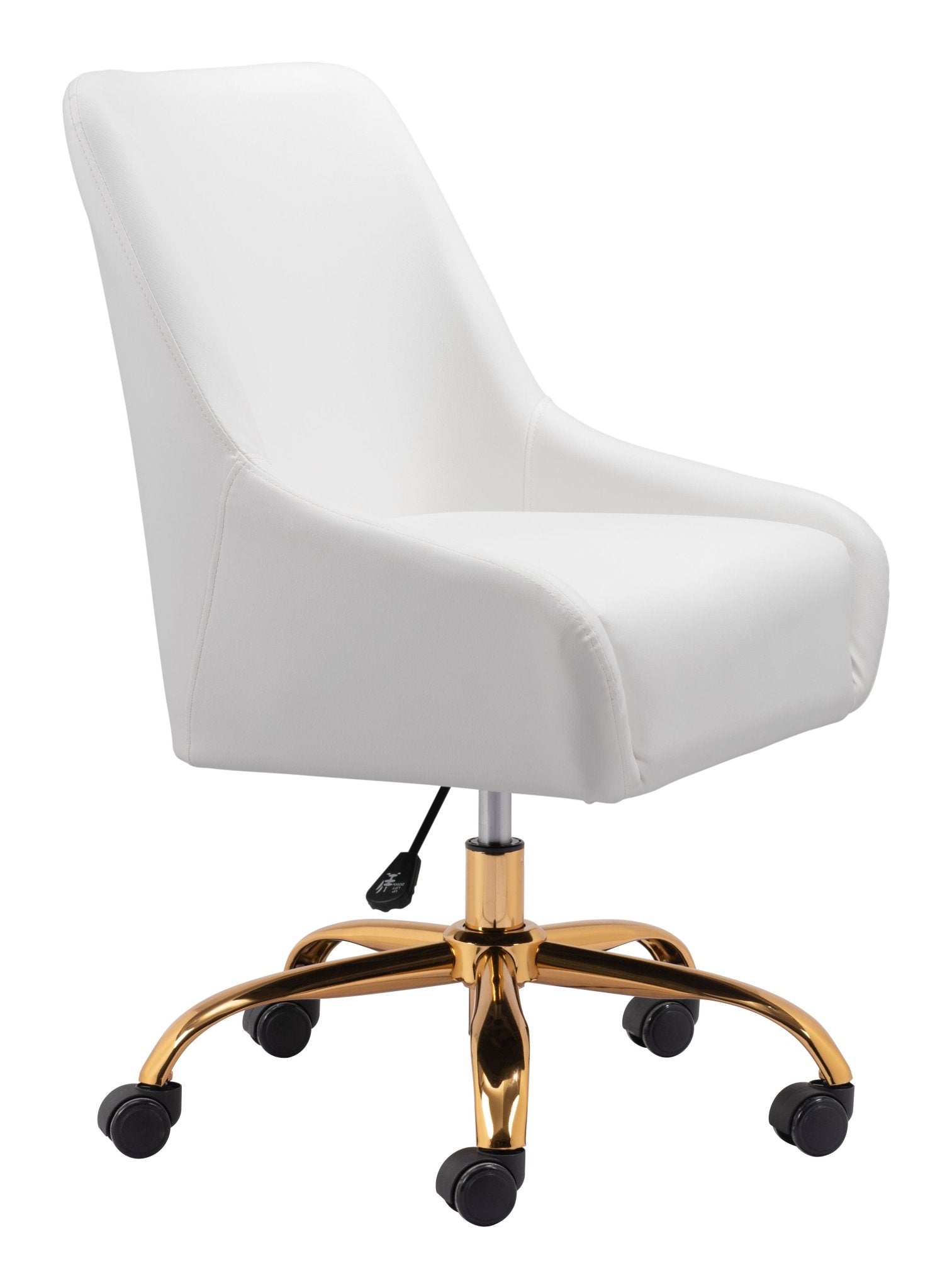 Madelaine Office Chair White & Gold - Cozy Roots Decor