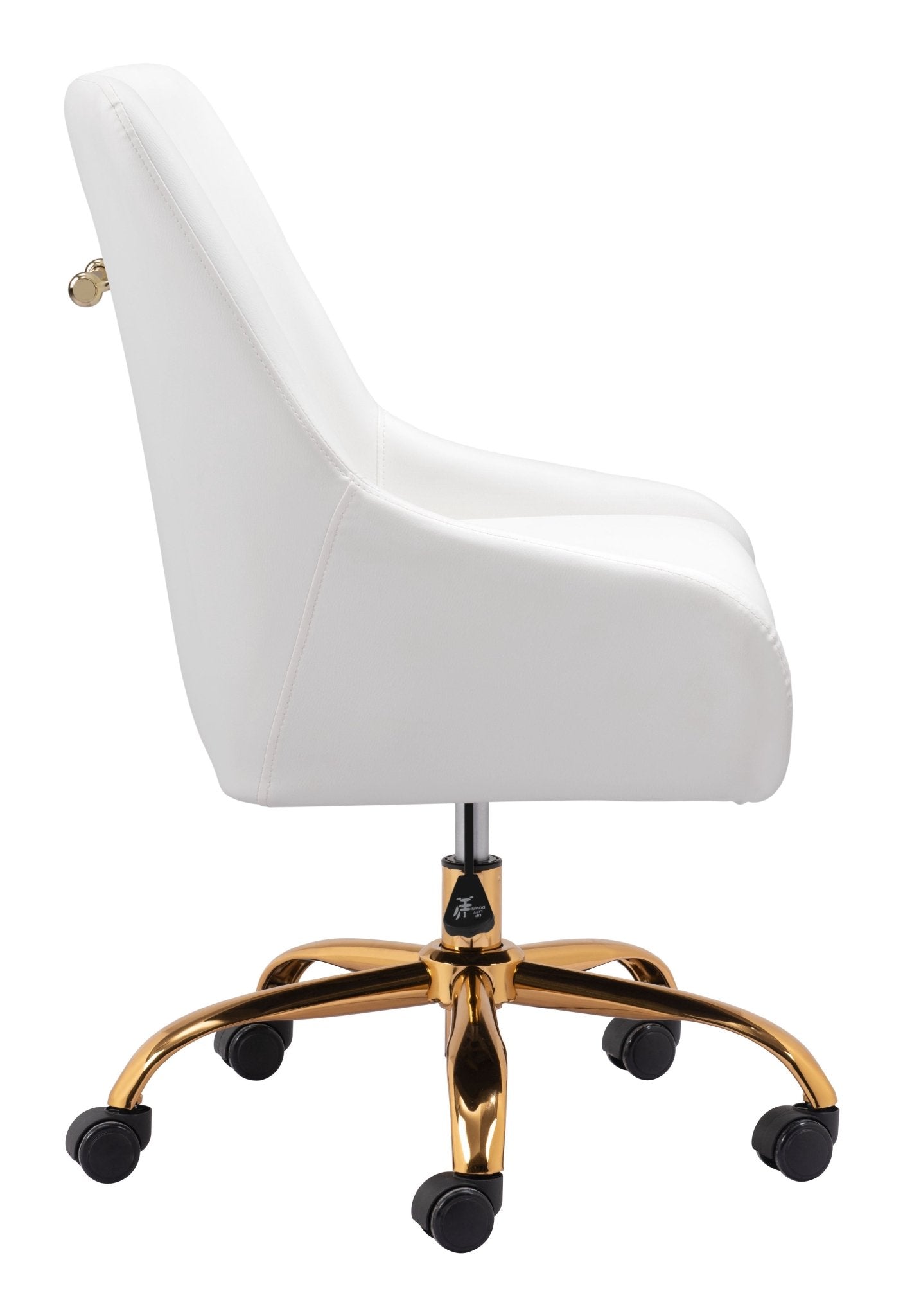 Madelaine Office Chair White & Gold - Cozy Roots Decor