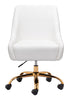 Madelaine Office Chair White & Gold - Cozy Roots Decor