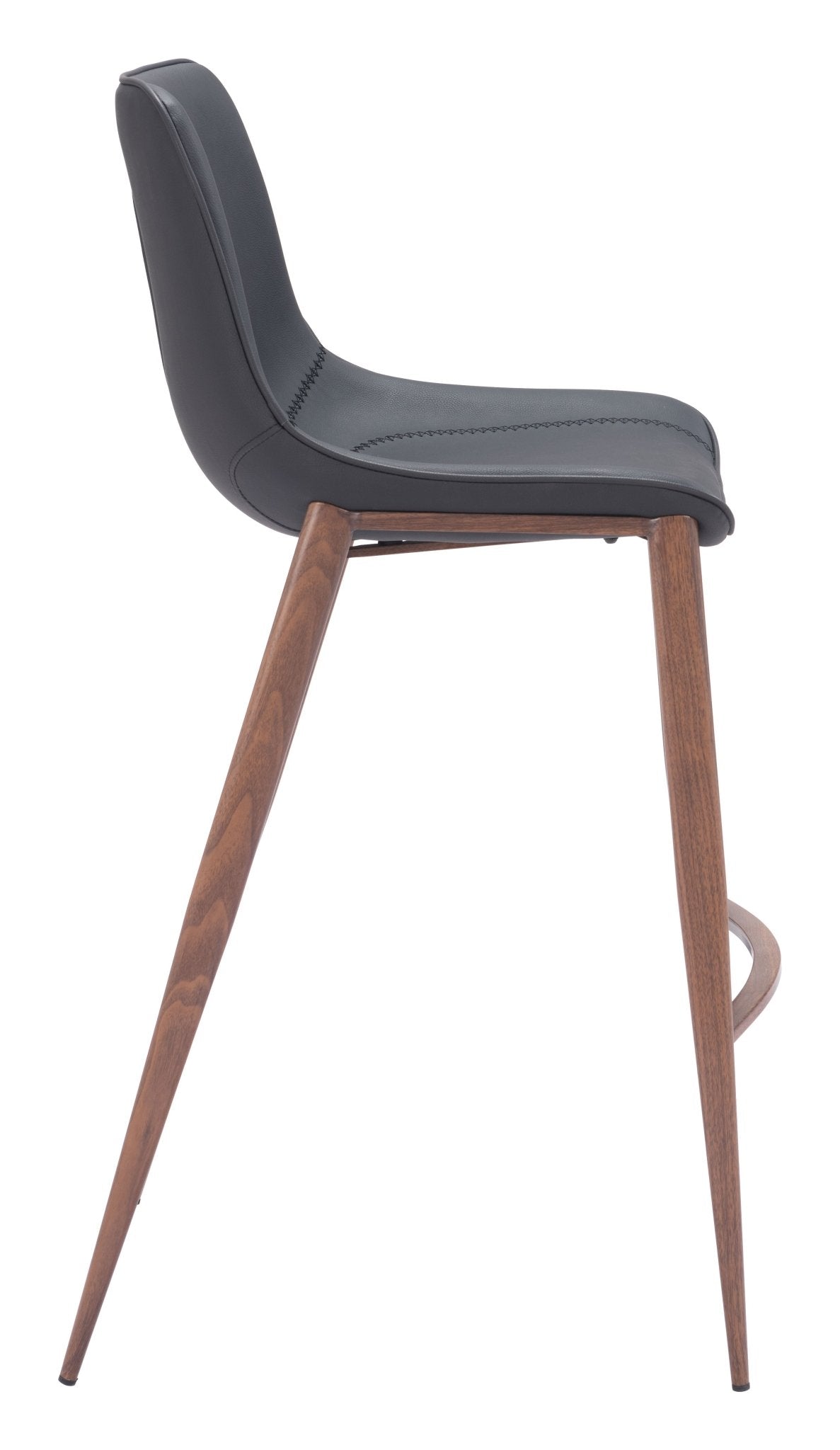 Magnus Barstool (Set of 2) Black & Walnut - Cozy Roots Decor