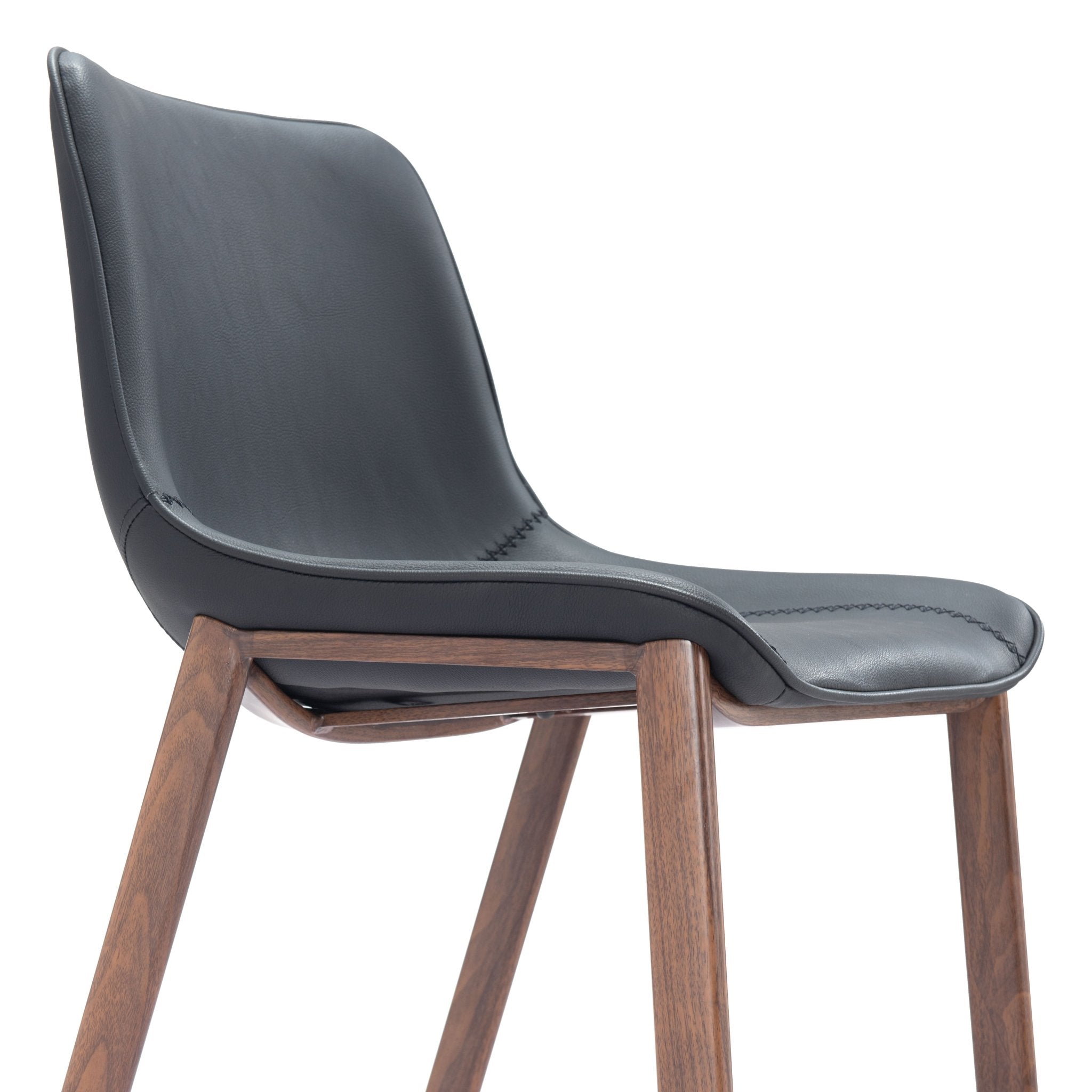 Magnus Barstool (Set of 2) Black & Walnut - Cozy Roots Decor