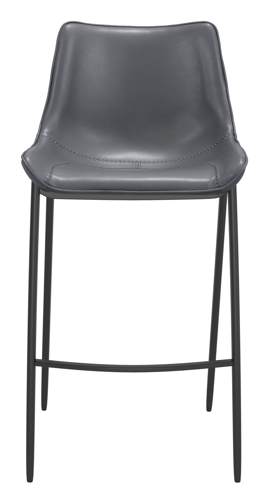 Magnus Barstool (Set of 2) Dark Gray & Black - Cozy Roots Decor