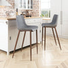 Magnus Barstool (Set of 2) Slate Gray & Walnut - Cozy Roots Decor