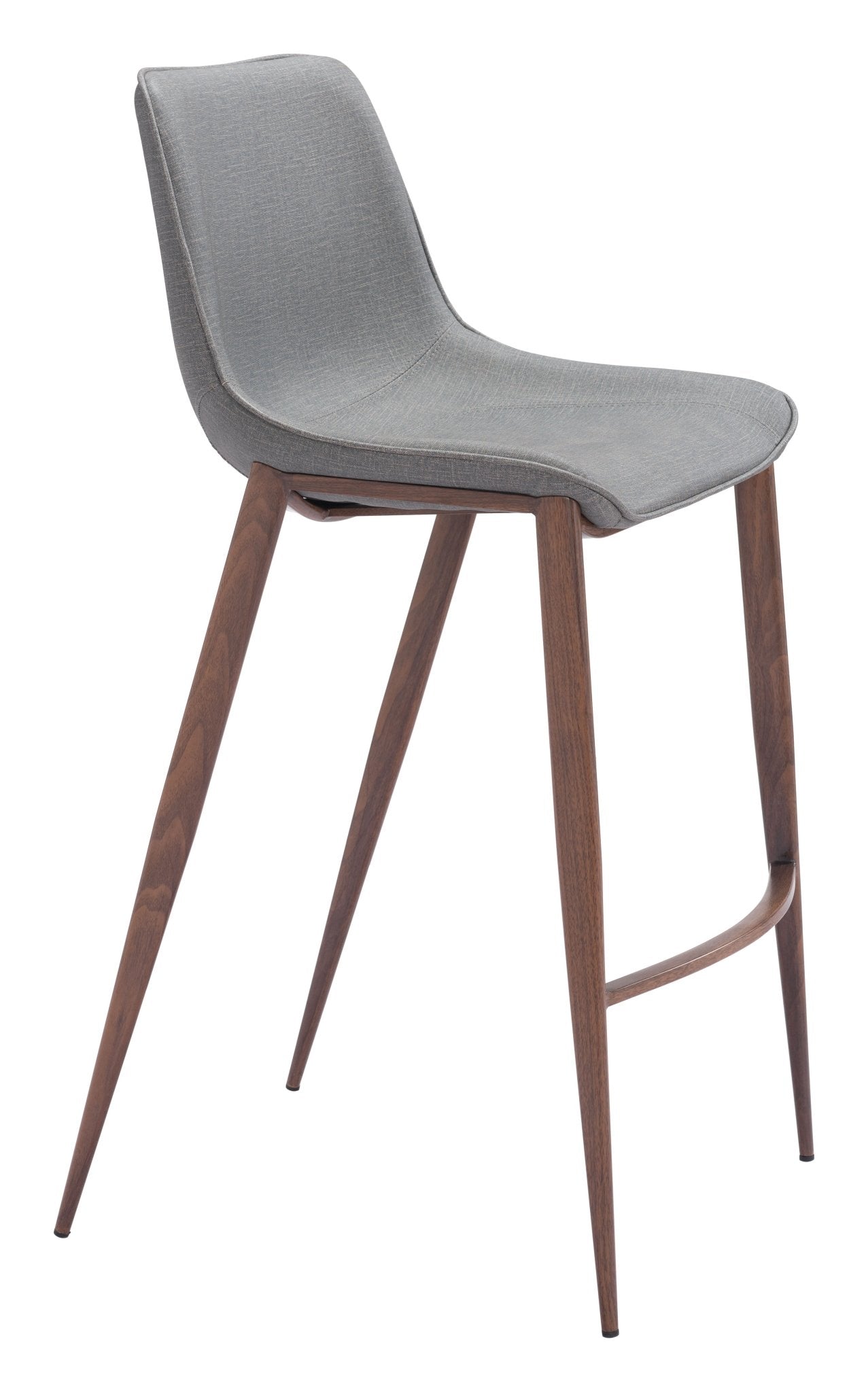 Magnus Barstool (Set of 2) Slate Gray & Walnut - Cozy Roots Decor