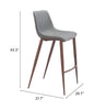 Magnus Barstool (Set of 2) Slate Gray & Walnut - Cozy Roots Decor