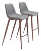 Magnus Barstool (Set of 2) Slate Gray & Walnut - Cozy Roots Decor