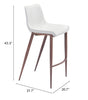 Magnus Barstool (Set of 2) White & Walnut - Cozy Roots Decor