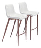 Magnus Barstool (Set of 2) White & Walnut - Cozy Roots Decor