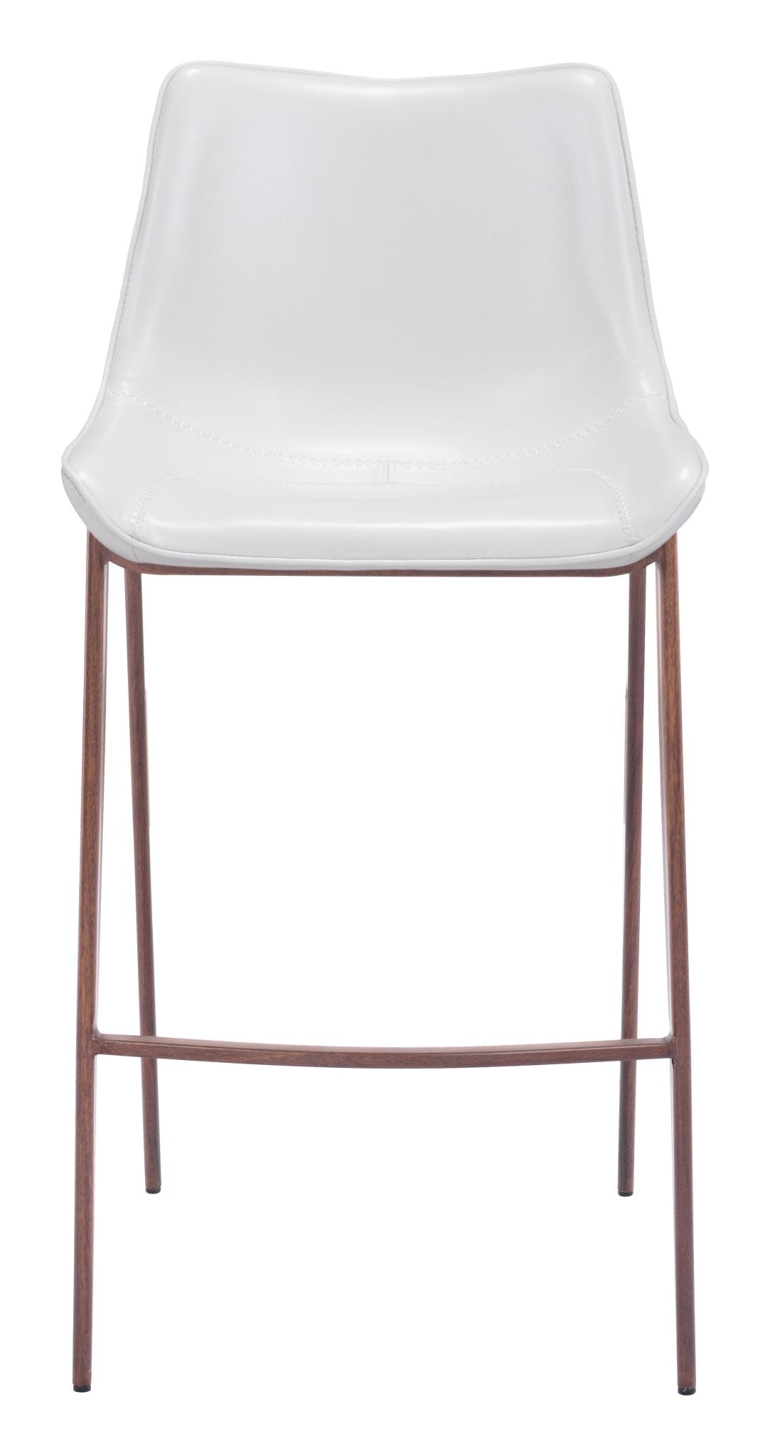 Magnus Barstool (Set of 2) White & Walnut - Cozy Roots Decor