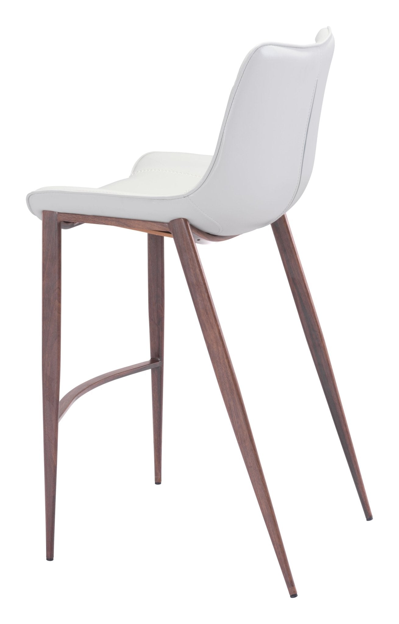 Magnus Barstool (Set of 2) White & Walnut - Cozy Roots Decor