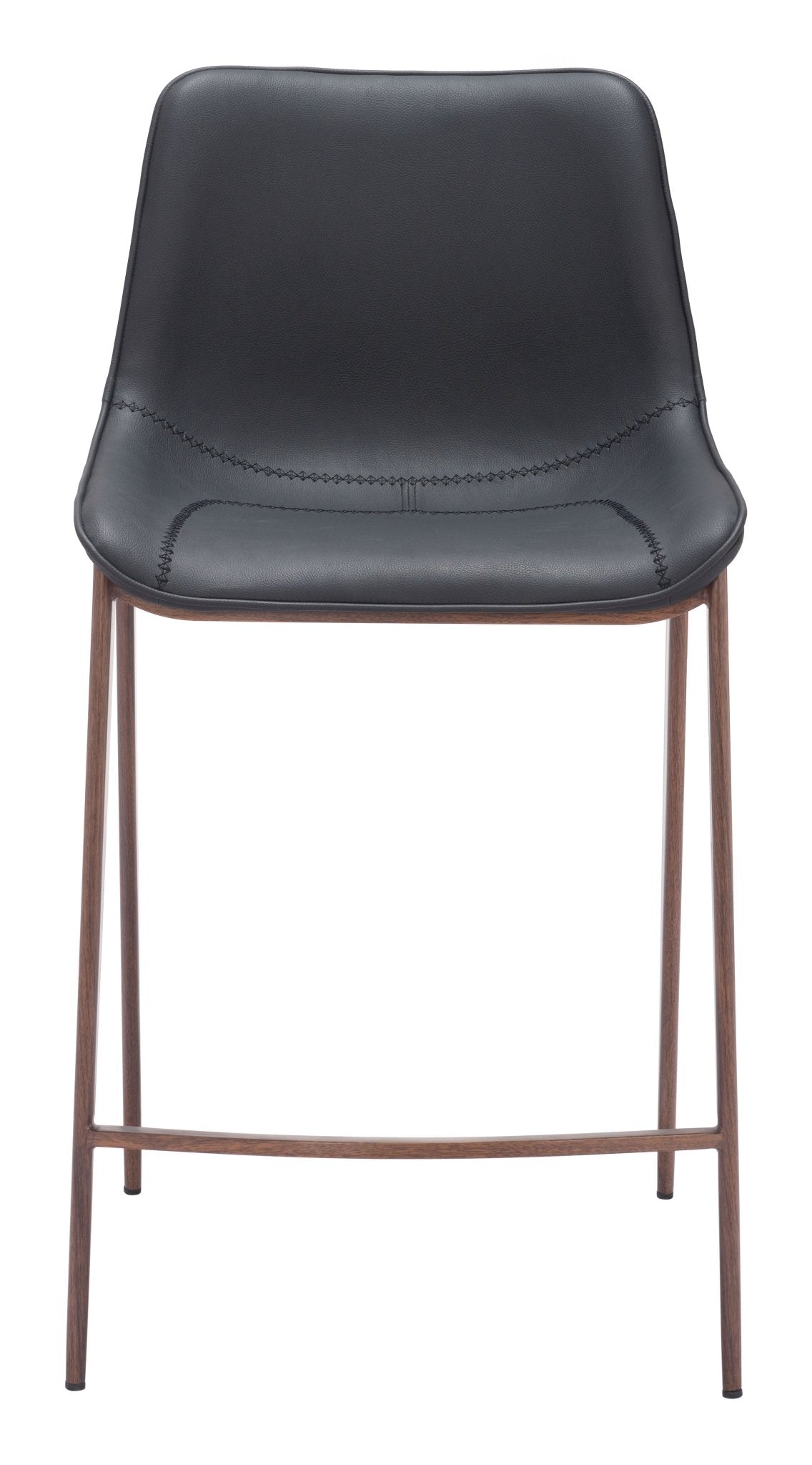 Magnus Counter Stool (Set of 2) Black & Walnut - Cozy Roots Decor