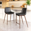 Magnus Counter Stool (Set of 2) Black & Walnut - Cozy Roots Decor