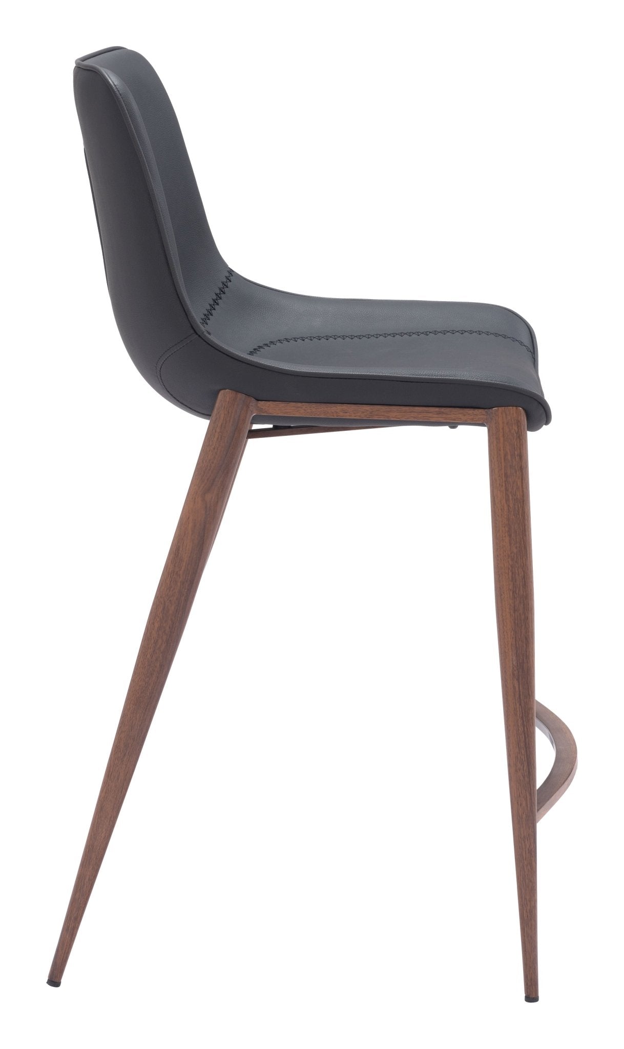 Magnus Counter Stool (Set of 2) Black & Walnut - Cozy Roots Decor