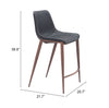 Magnus Counter Stool (Set of 2) Black & Walnut - Cozy Roots Decor