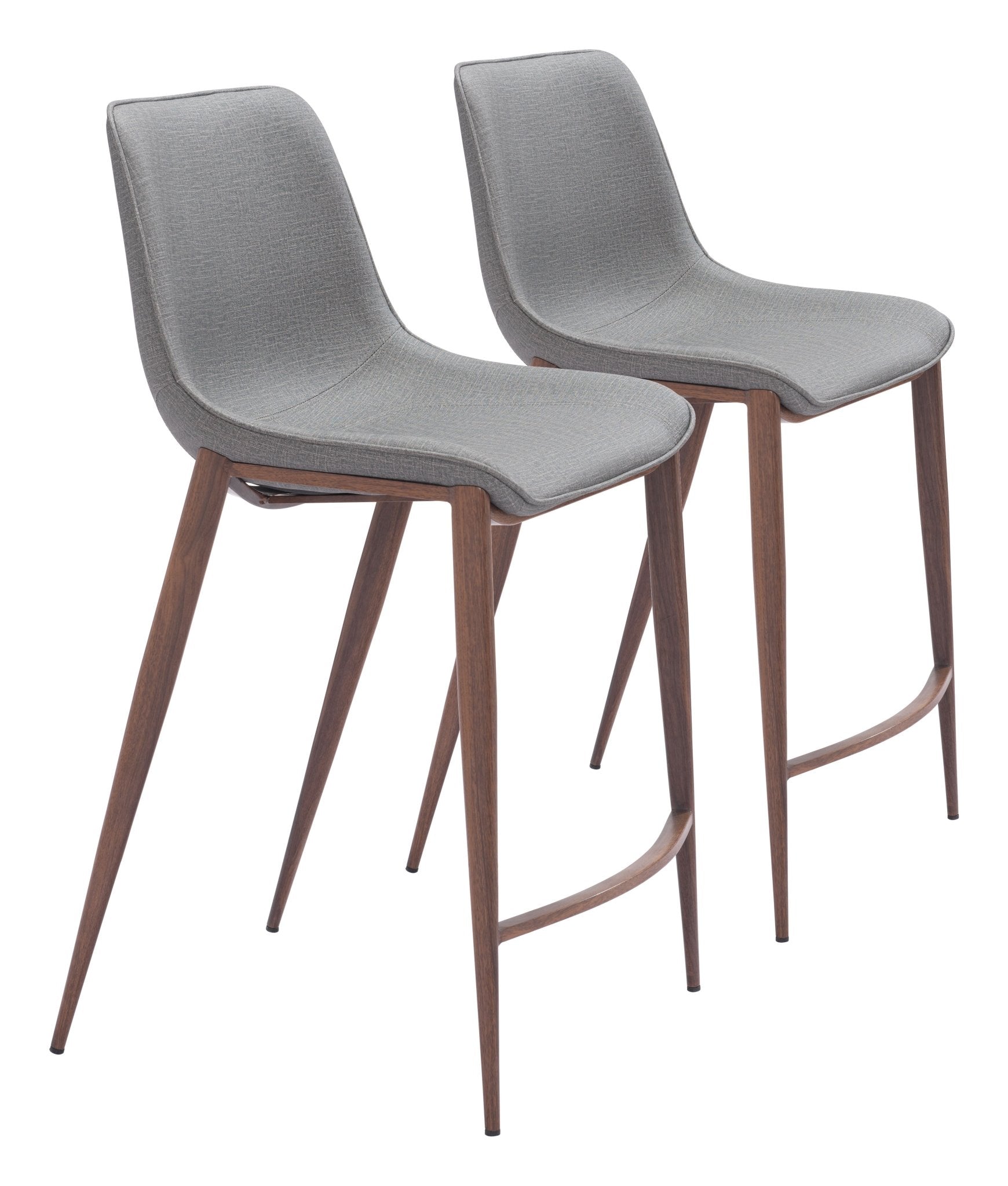 Magnus Counter Stool (Set of 2) Slate Gray & Walnut - Cozy Roots Decor