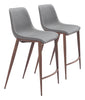 Magnus Counter Stool (Set of 2) Slate Gray & Walnut - Cozy Roots Decor
