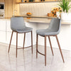 Magnus Counter Stool (Set of 2) Slate Gray & Walnut - Cozy Roots Decor