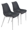 Magnus Dining Chair (Set of 2) Black & Silver - Cozy Roots Decor