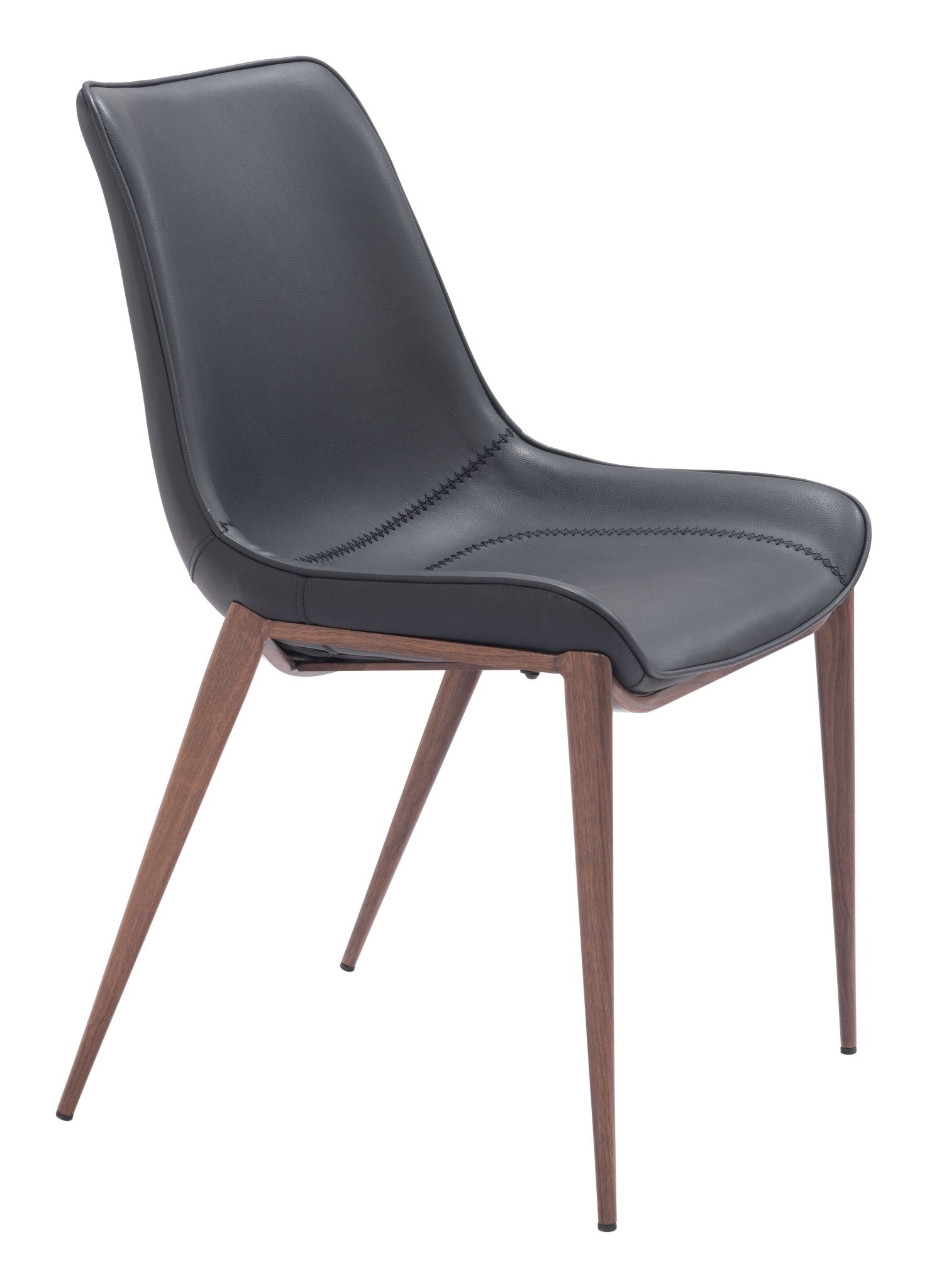 Magnus Dining Chair (Set of 2) Black & Walnut - Cozy Roots Decor