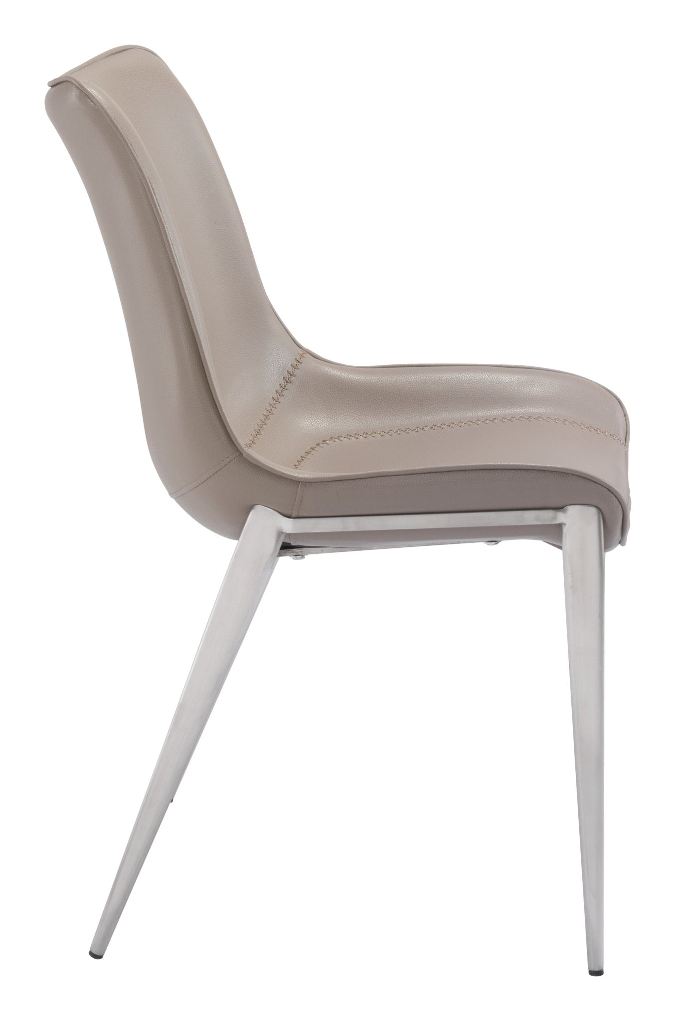 Magnus Dining Chair (Set of 2) Brown & Silver - Cozy Roots Decor