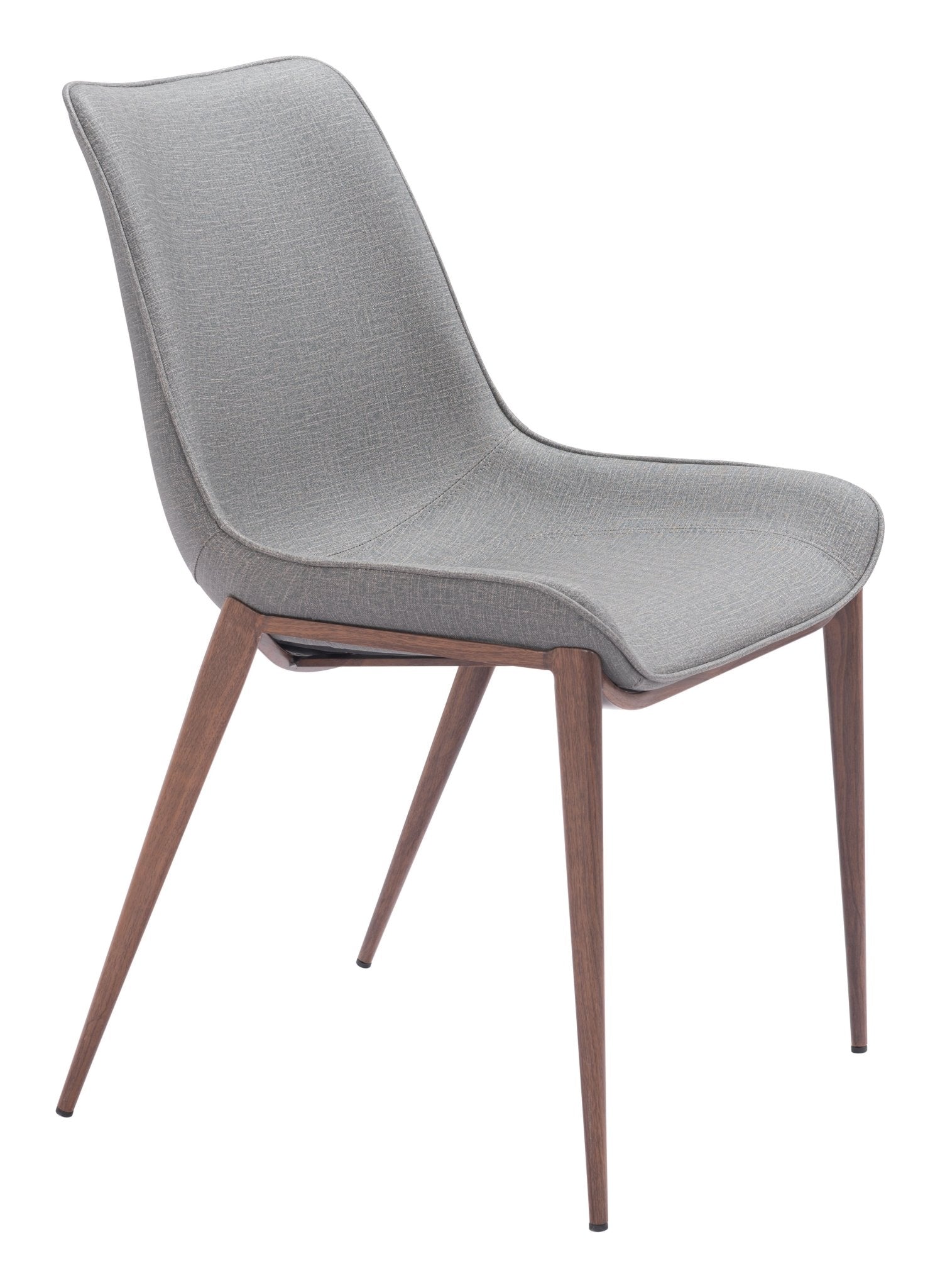 Magnus Dining Chair (Set of 2) Slate Gray & Walnut - Cozy Roots Decor