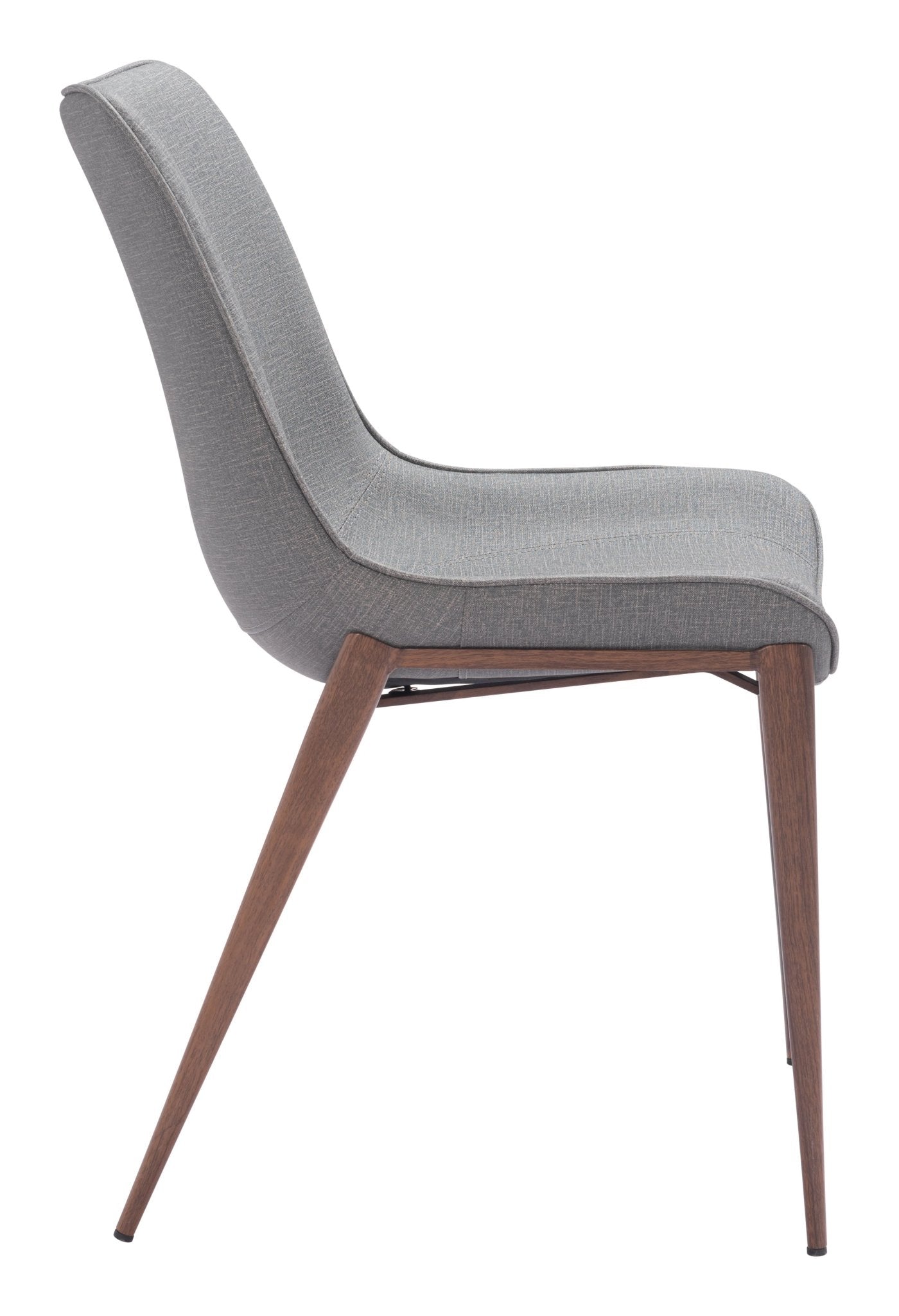 Magnus Dining Chair (Set of 2) Slate Gray & Walnut - Cozy Roots Decor