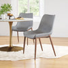 Magnus Dining Chair (Set of 2) Slate Gray & Walnut - Cozy Roots Decor