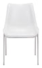 Magnus Dining Chair (Set of 2) White & Silver - Cozy Roots Decor