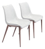 Magnus Dining Chair (Set of 2) White & Walnut - Cozy Roots Decor