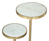 Marc Side Table White & Gold - Cozy Roots Decor