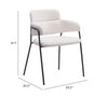 Marcel Dining Chair (Set of 2) Cream - Cozy Roots Decor
