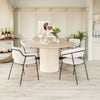 Marcel Dining Chair (Set of 2) Cream - Cozy Roots Decor