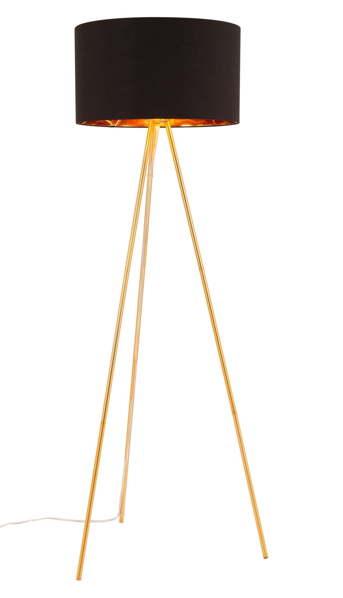 Mariel Floor Lamp Black & Gold - Cozy Roots Decor