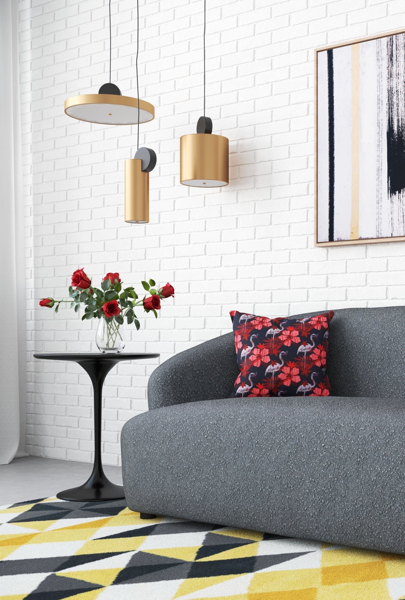 Martiza Ceiling Lamp Gold & Black - Cozy Roots Decor