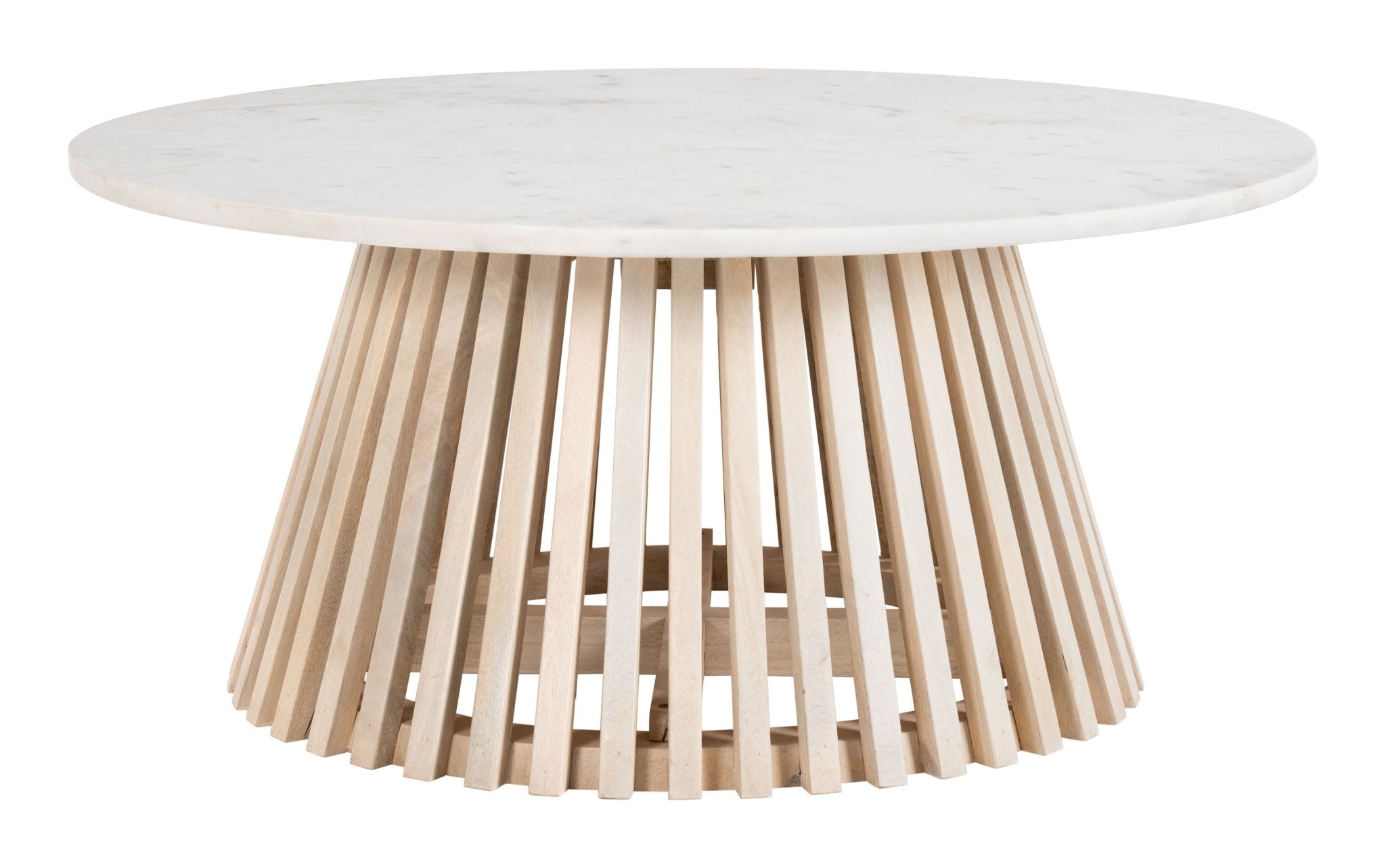 Mazara Coffee Table White & Natural - Cozy Roots Decor