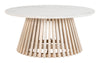 Mazara Coffee Table White & Natural - Cozy Roots Decor