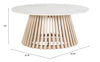 Mazara Coffee Table White & Natural - Cozy Roots Decor