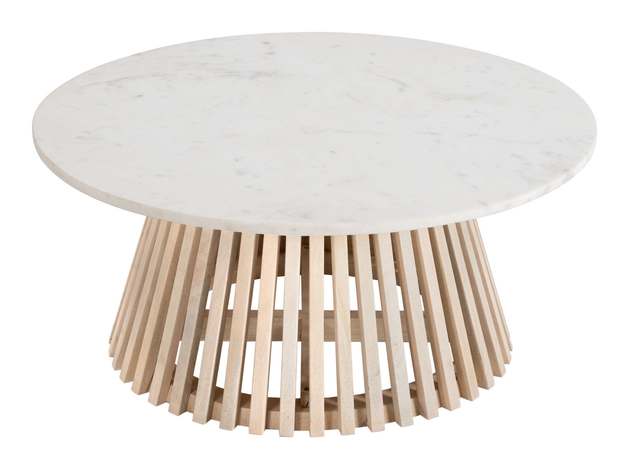 Mazara Coffee Table White & Natural - Cozy Roots Decor