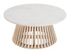 Mazara Coffee Table White & Natural - Cozy Roots Decor