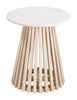 Mazara Side Table White & Natural - Cozy Roots Decor