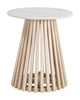 Mazara Side Table White & Natural - Cozy Roots Decor