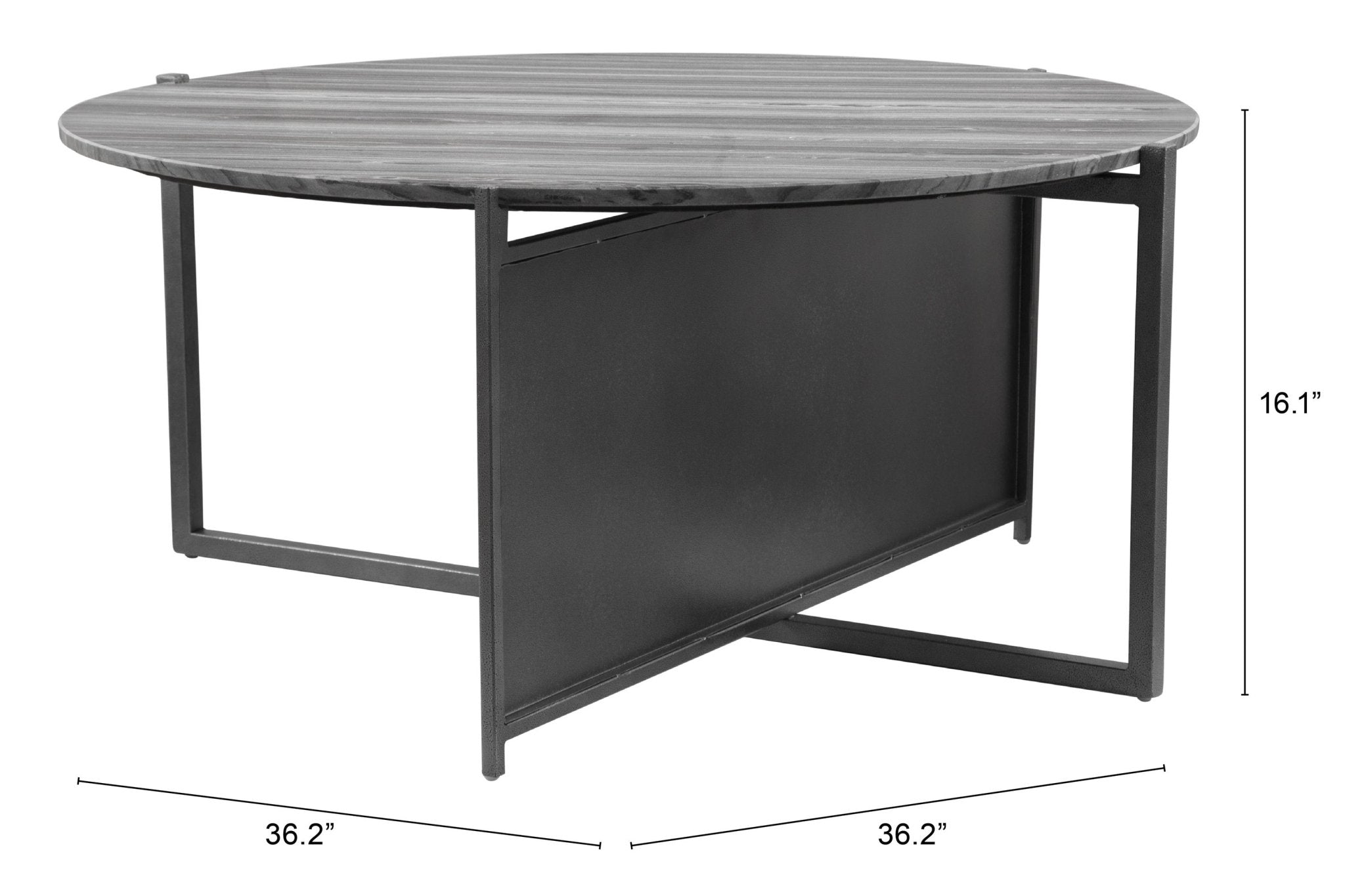 Mcbride Coffee Table Gray & Black - Cozy Roots Decor