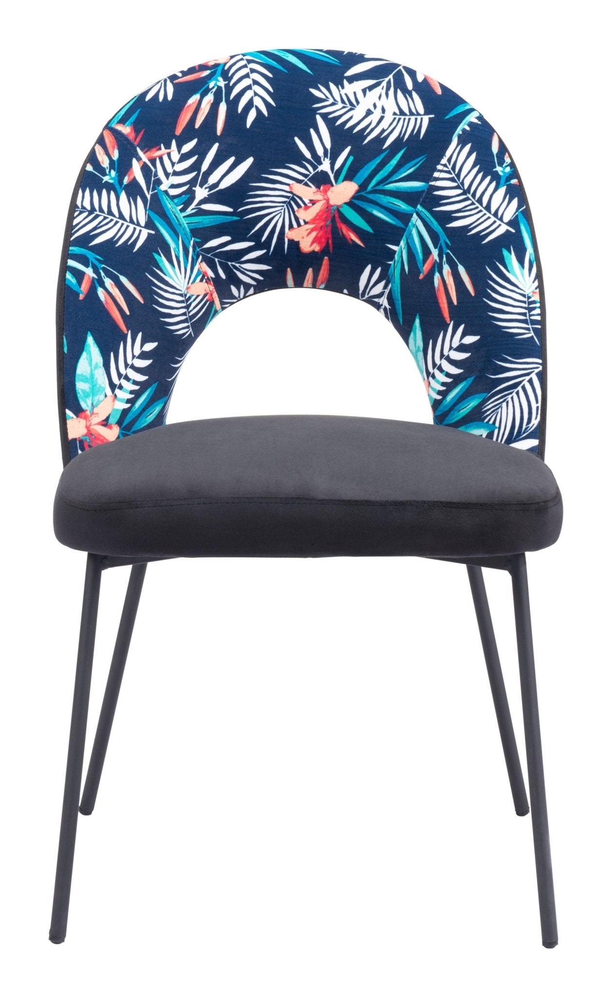 Merion Dining Chair (Set of 2) Multicolor Print & Black - Cozy Roots Decor